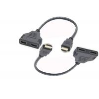 China Injection Black 300mm 2 To 1 HDMI Adapter Cable for sale