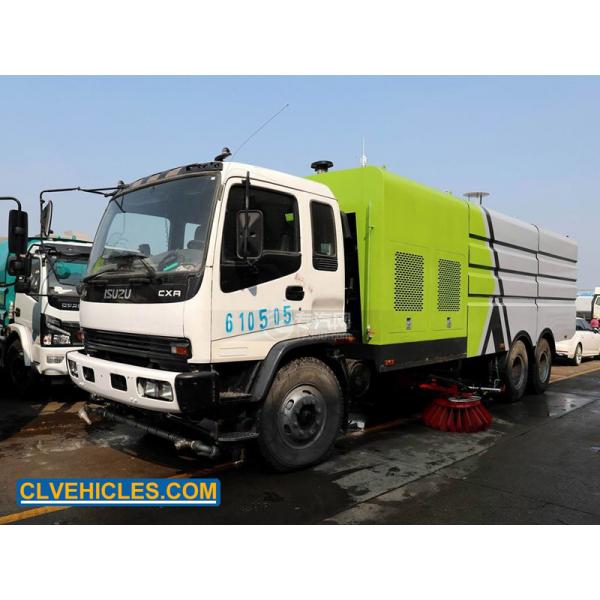 Quality FVZ CXA 300hp ISUZU Road Sweeper Truck 6X4 With High Pressure Water Cleaner for sale