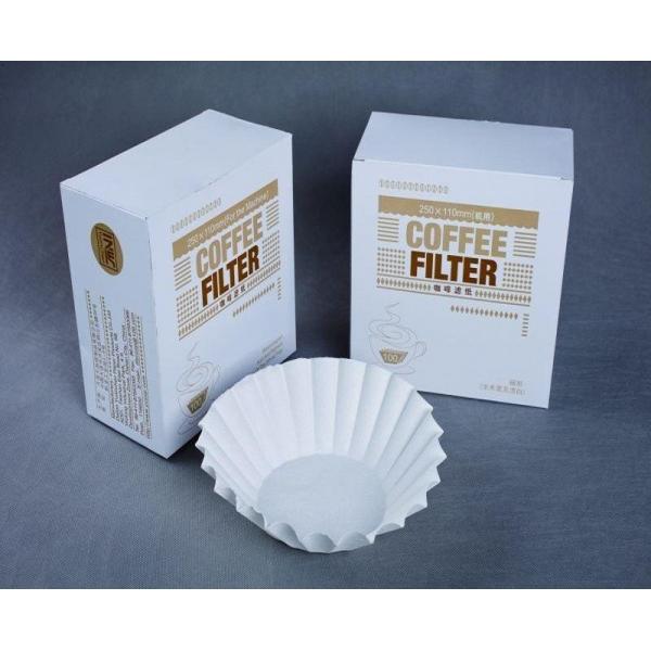 Quality 50 Pcs Basket Coffee Filter bleached Disposable Paper Basket For Coffee Maker for sale