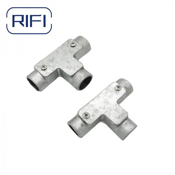 Quality Galvanised Threaded GI Conduit Fittings 25mm Inspection Tee Malleable Iron for sale