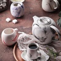 China Mixed Color 120cc Espresso 15pcs Ceramic Pottery Tea Pot Set factory