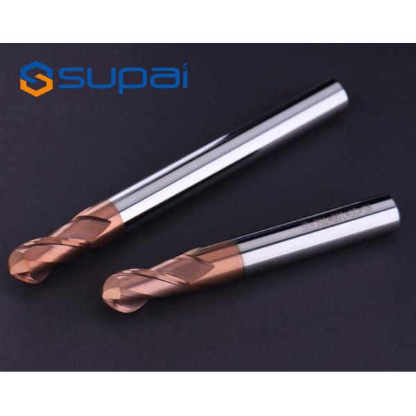 Quality High Performance Machining HRC55 2 Flute Carbide Ball Nose EndMill with AICrSiN for sale
