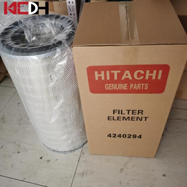 Quality Hitachi Excavator Air Filter EX800-5 , 4240294 12 Inch Round Air Cleaner for sale