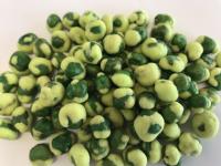 China Wasabi Flavor Flour Coated Roasted Green Peas Full Nutrition Crispy Health Foods factory