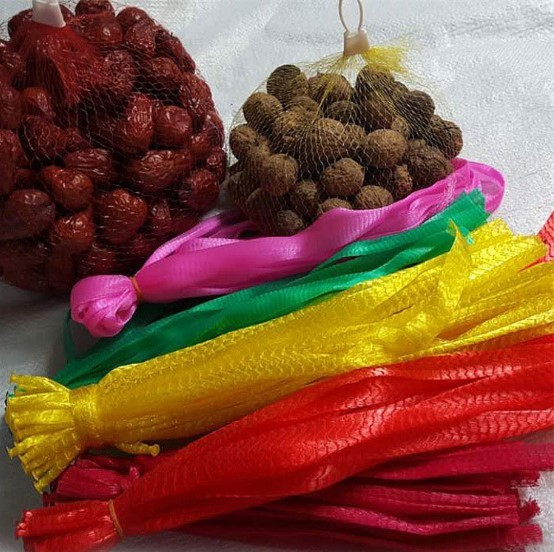 Quality Supermarket Plastic Net Packaging Bags Standard Mesh Sizes Fruit Vegetables Application for sale