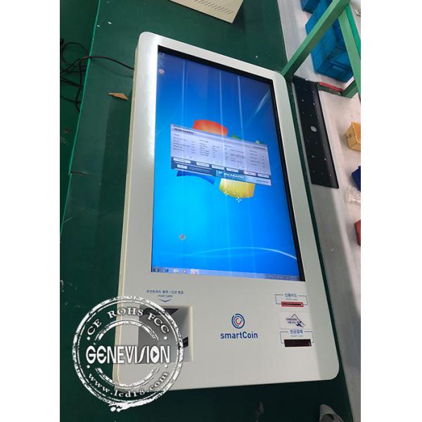Quality Korea Market 32 Inch Infrared Touch LCD Self Service Kiosk Windows Cash Receiver for sale