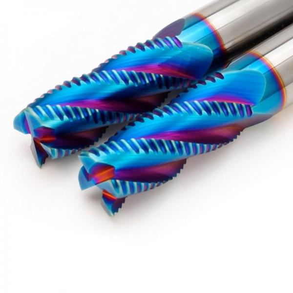 Quality 4 Flutes Solid Carbide End Mill HRC65 Rough For Roughing Machine Tools for sale