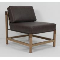 China Modern Design Solid Oak Wood Lounge Chair Hotel Bedroom With Metal Accents factory