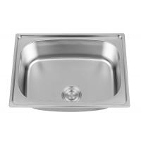 China 0.7mm Single Basin Stainless Steel Sink Drop In Sink Single Bowl 600*430mm factory