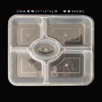 China 4 Compartments Disposable Food Containers Pp Restaurant Plastic Lunch Box factory