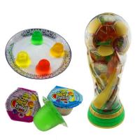 China World Cup Shape Fruity Pudding Sweets Apple Strawberry Blueberry Flavor factory