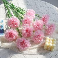 China Pink Red Champagne Artificial Carnations Bulk For Mother's Day factory