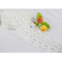 China Durable Cotton Embroidery On Nylon Mesh Edging Lace Trim For Baby'S Dress Decorative factory