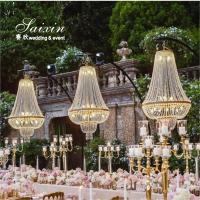 China Hot Sales Wedding Half Circle Arch Light Wedding Chandelier Stand For Wedding Props Event Decor factory