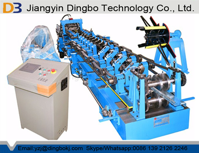 china Hydraulic Pre-punching Adjustable Size Steel CZ Purlin Roll Forming Machine With 5 Tons Decoiler