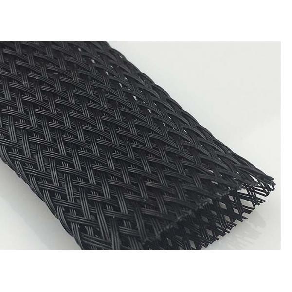 Quality Black Electrical High Temperature Braided Sleeving Flame Proof For Wire Bundles for sale