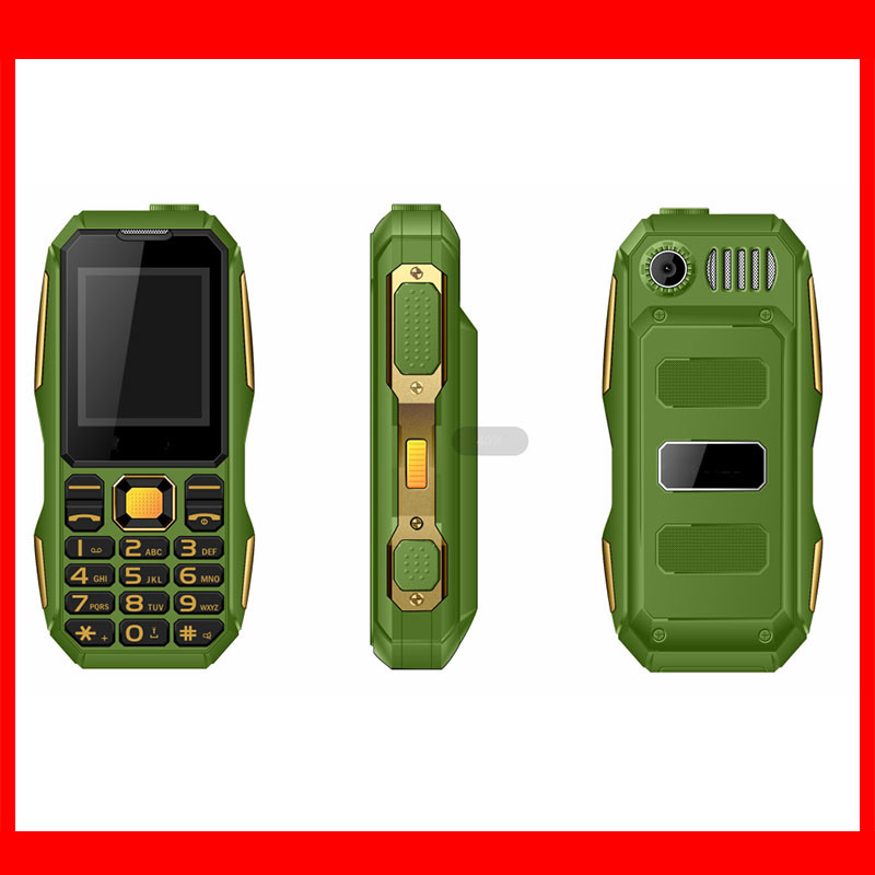 China New 1.77 inch Dual SIM Powerful Torch Rugged Mobile Phone With SOS Function Rugged Cell Phone factory