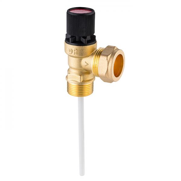 Quality 3/4''X22mm SABS Tested T And P Valves With Temperature Sensor Probe For Hot for sale