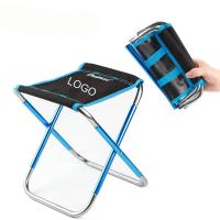 China Aluminum outdoor folding chairs 22.5*24.8*27cm logo customized blue color factory