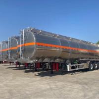 China Stainless Steel Commercial Oil Tank Fuel Semi Trailer 50 Square Liquid Tank Truck Transport Vehicle factory