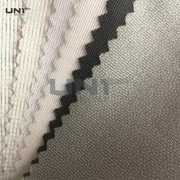 Quality Warp And Tricot Knitted Fusible Interlining Fabrics With Wet Finish Process W1110 for sale