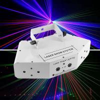 china High Brightness Six Eyes 360° Full Rotating Scan RGB Scanning Beam Laser Light
