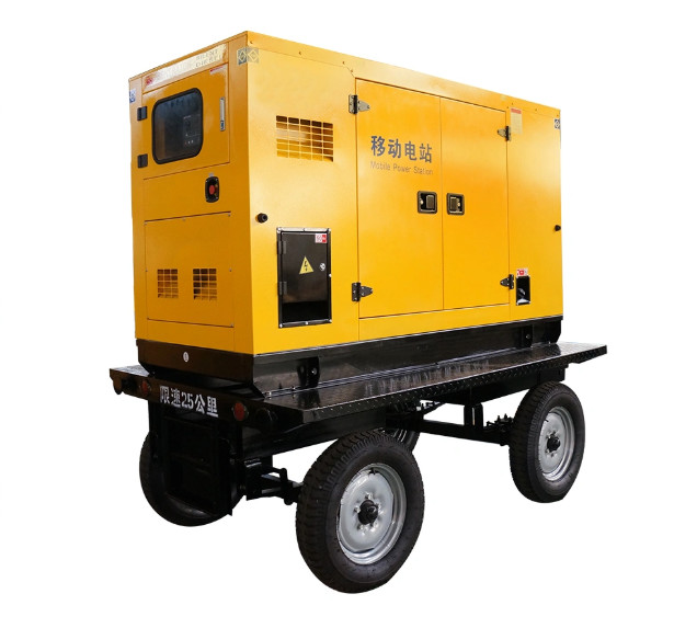 China 30kw 40kVA Three Phase Diesel Generator Mobile Wheels Silent Towed for sale