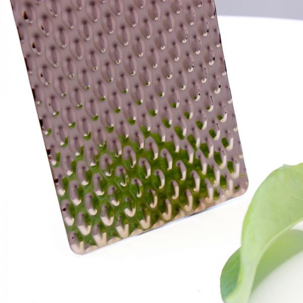 Quality 8k Mirror Titanium Stainless Steel Sheet With 3D Water Wave Ripple Embossing for sale