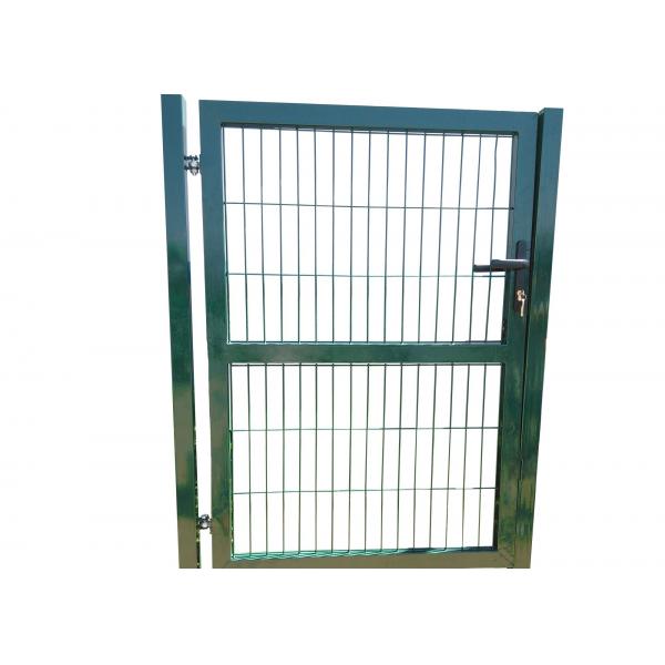 Quality 40x40mm Green Pvc Coated Wrought Iron Side Gates for sale