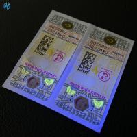 China Customized Adhesive Tax Stamp Sticker For Security Paper Protection factory