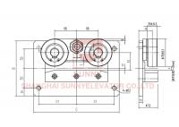 China Φ 70mm Wheel Diameter Villa Eelvator Spare Parts Guide Shoe , Allowable Gross Mass ≤ 450kg factory