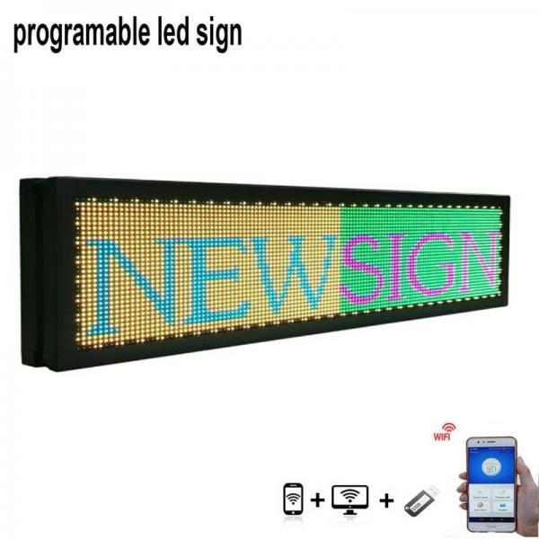 Quality 7 Color Programmable Led Display Board USB WiFi Car Window Led Display for sale