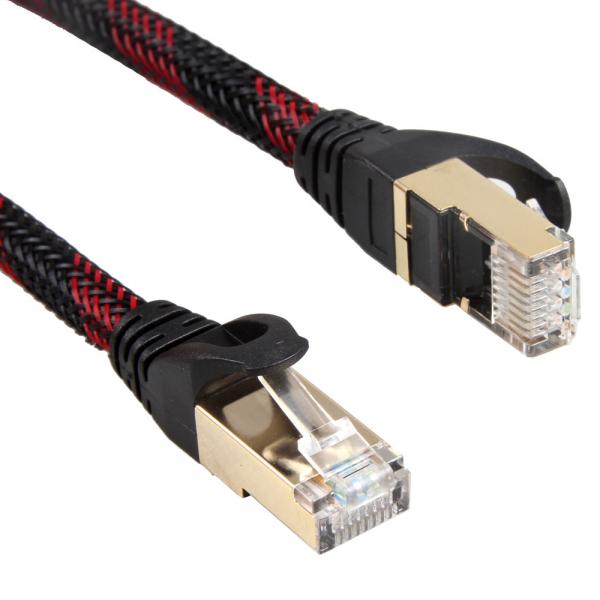 Quality Nylon Braided Shielded Cat7 Lan Cable S/FTP BC Networking With RJ45 Connector for sale