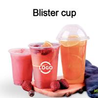 China Top Diameter Blister Bubble Cup Lids Disposable Plastic Cup For Fruit Drinking factory