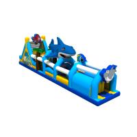 China Ocean Theme Shark Fish Cartoon Inflatable Obstacle Courses Inflatable Bouncer Slide Playground For Outdoor factory