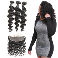 Quality Healthy Natural Color Loose Curly Indian Remy Hair Weave No Tangle OEM Service for sale