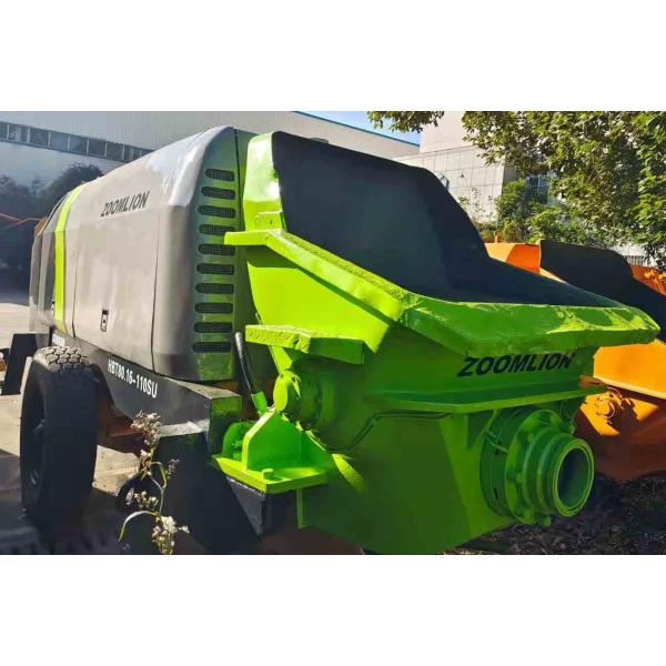 Quality Used Electric Trailer Concrete Pump Zoomlion 600L Hopper Capacity for sale