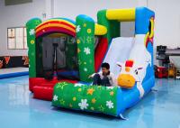 China Oxford Inflatable Unicorn Bounce House Combo With Slip Slide 2 Years Warranty factory