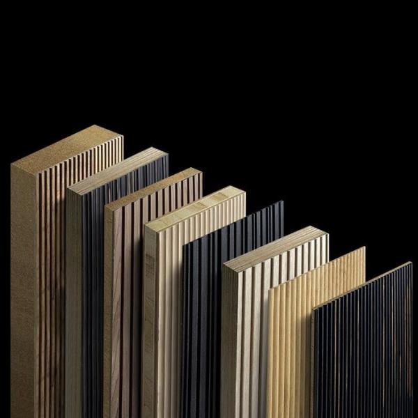 Quality Multicolor Wall Wood Veneer Slats Mildewproof Odorless Thickness 21MM for sale