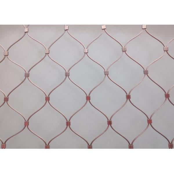 Quality Knotted Tensile Rhombus Flexible Stainless Steel Cable Mesh 7*7 7*19 for sale