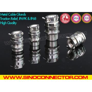 Quality Nickel-Plated Brass IP68 Waterproof PG Cable Glands PG7~PG48 with Pullout for sale