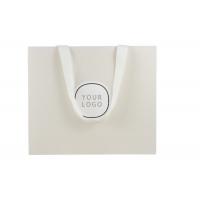 Quality Recyclable White Paper Carrier Bags Strong Bearing Capacity Any Logo Available for sale