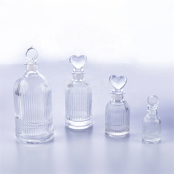 Quality Reed Glass Aroma Bottle Plug Lid Cylinder Diffuser Oil Containers for sale