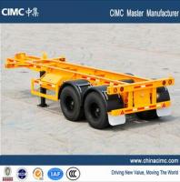 China CIMC tri-axle 30 tons 20 foot skeletal container chassis trailer factory