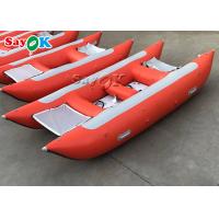 China 430cm 6 Persons Red Catamaran Racing High Speed Boat factory
