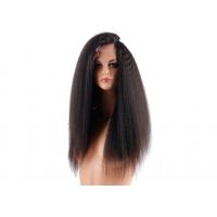 Quality Resilient Thick Virgin Remy Human Lace Front Wigs 18" Kinky Straight Comb Easily for sale
