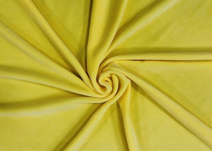 Quality 300GSM Soft 92% Polyester Microfiber Elastic Velvet Fabric for Toys, Accessories- Mango Yellow for sale