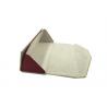 China Striped Linen collapsible Eyeglass Case Triangle Eyewear Case Box factory