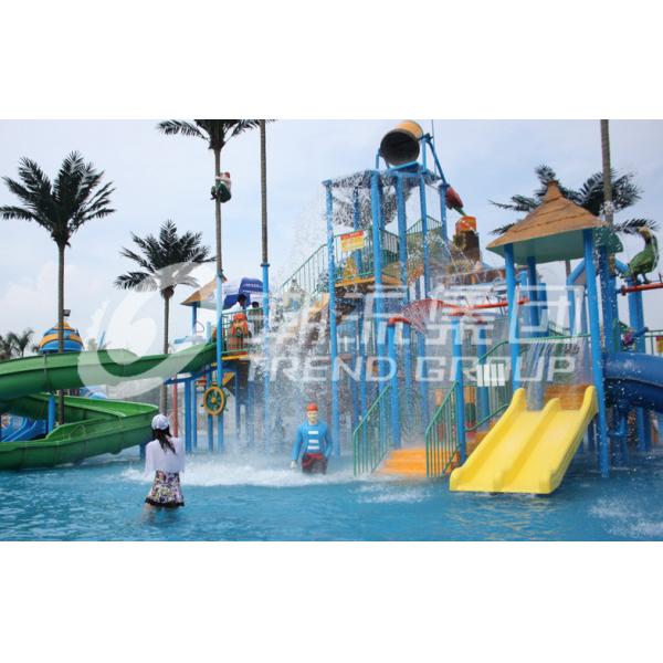 Quality Summer Outdoor Aqua Playground Park Games Fiberglass Water Slide for Theme Park for sale