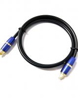 China Blue Toslink Digital Plastic Optical Fiber Cable 1 Meter Gold Plated PVC Jacket factory